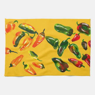 Sun-Drenched Peppers Kitchen Towels