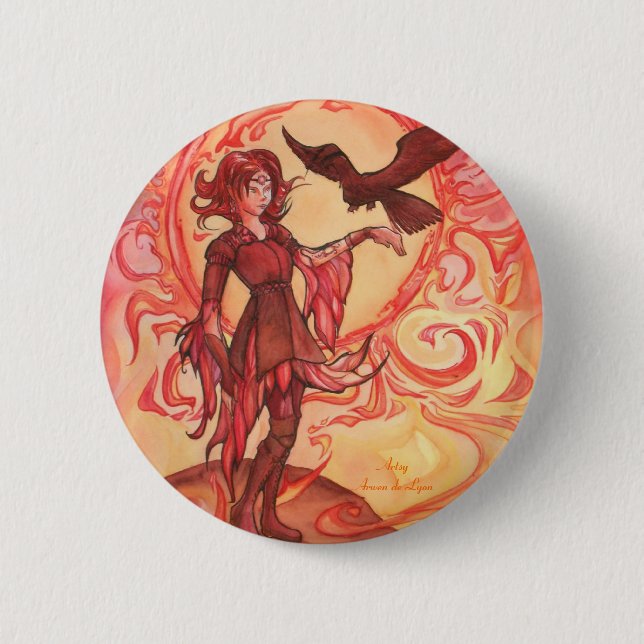 Sun Elf 2 Inch Round Button (Front)