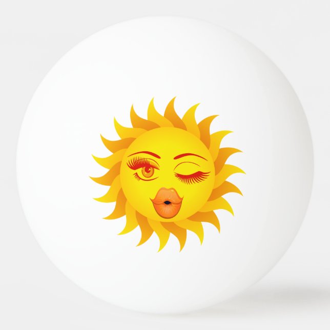 Sun Emoji  Ping Pong Ball (Front)
