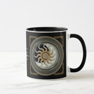 Sun et tasses personnalisées par roue païenne de