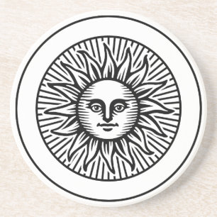 Sun Face 03 Coaster