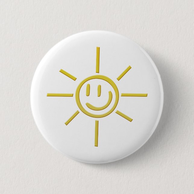Sun Face 2 Inch Round Button (Front)