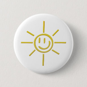 Sun Face 2 Inch Round Button