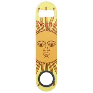 Sun face Art Illustration Thunder_Cove Bar Key