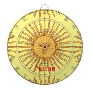 Sun face Art Illustration Thunder_Cove  Dartboard