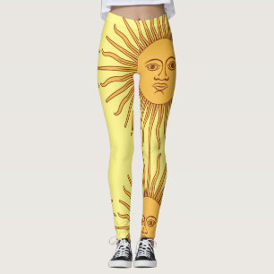 Sun face Art Illustration Thunder_Cove Leggings