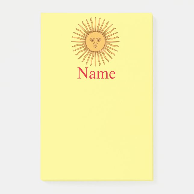 Sun face Art Illustration Thunder_Cove  Post-it Notes (Front)