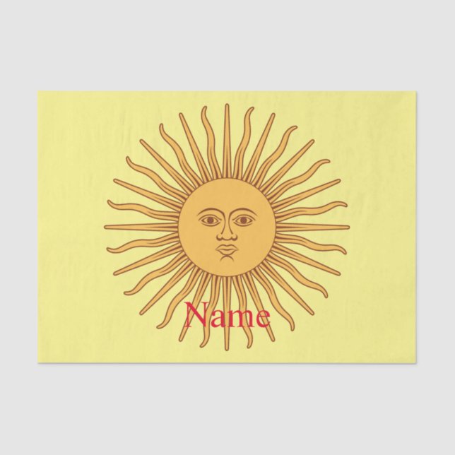 Sun face Art Illustration Thunder_Cove Tissue Paper (Front)