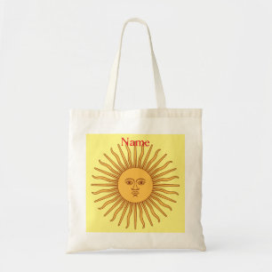 Sun face Art Illustration Thunder_Cove Tote Bag