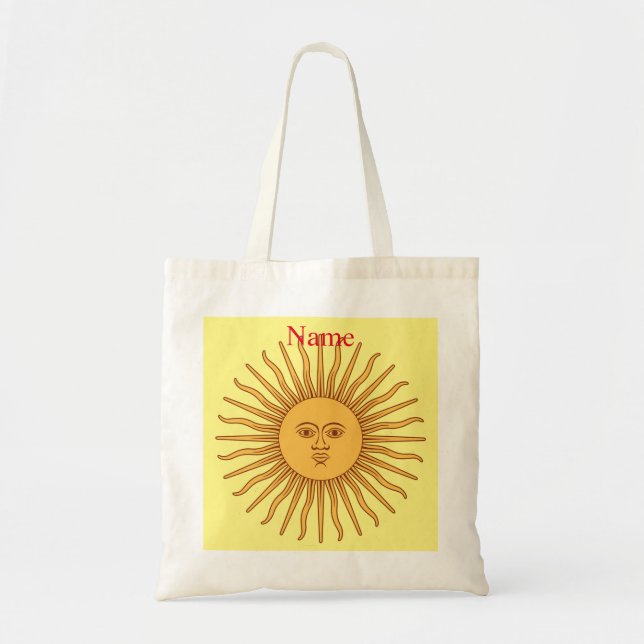 Sun face Art Illustration Thunder_Cove  Tote Bag (Front)