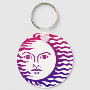 Sun Face Keychain