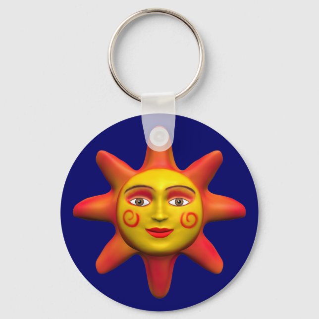 Sun face keychain (Front)
