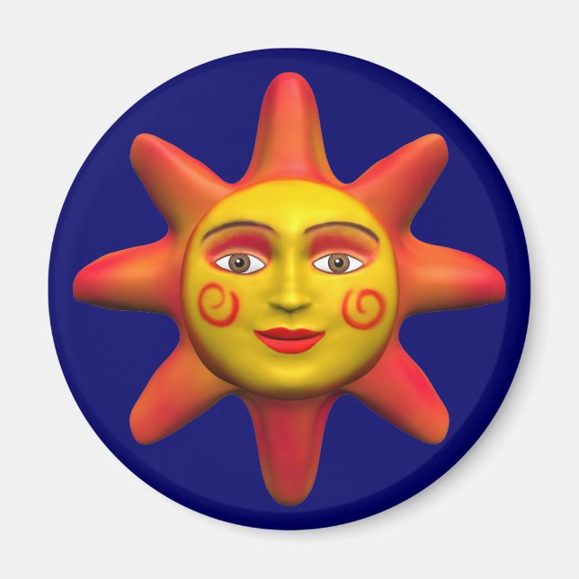 Sun face magnet (Front)