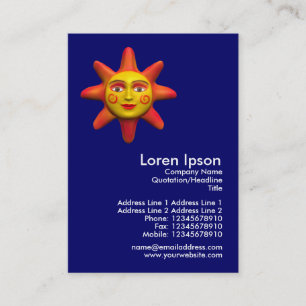 Sun Face Mini Photo Business Card