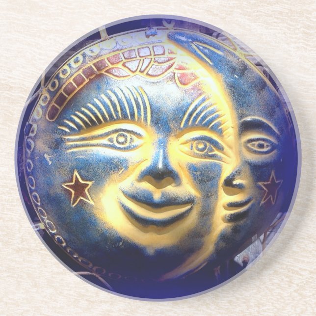 sun face/ moon face coaster (Front)