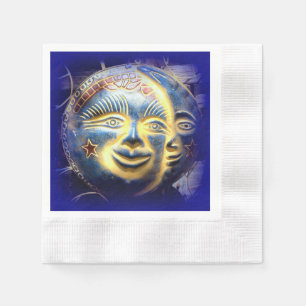 sun face/ moon face paper napkins