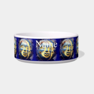 sun face/ moon face pet bowl