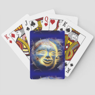 sun face/ moon face playing cards