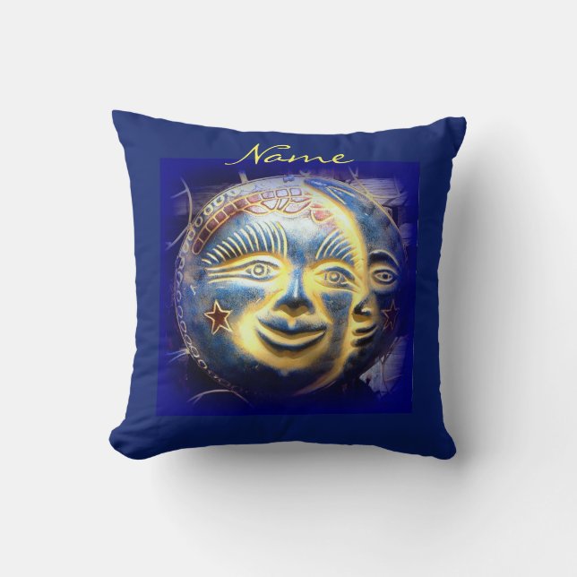 sun face/ moon face Thunder_Cove Throw Pillow (Front)