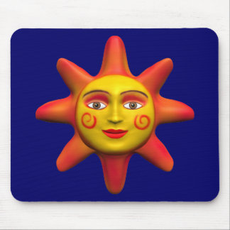 Sun face mouse pad
