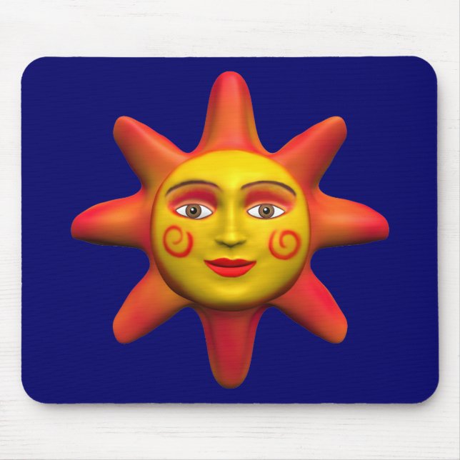 Sun face mouse pad (Front)
