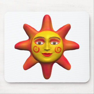 Sun face mouse pad
