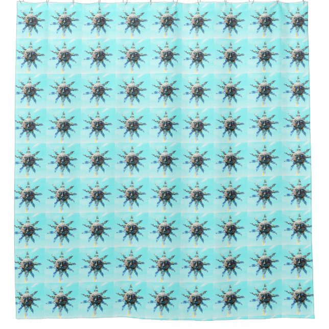 sun faces on light blue pattern (Front)