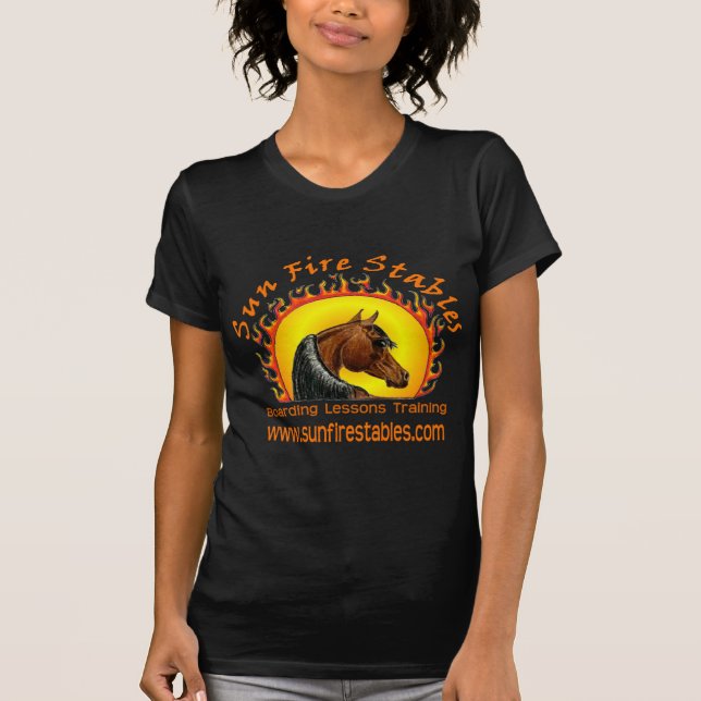 Sun Fire Stables Logo on Front T-Shirt (Front)