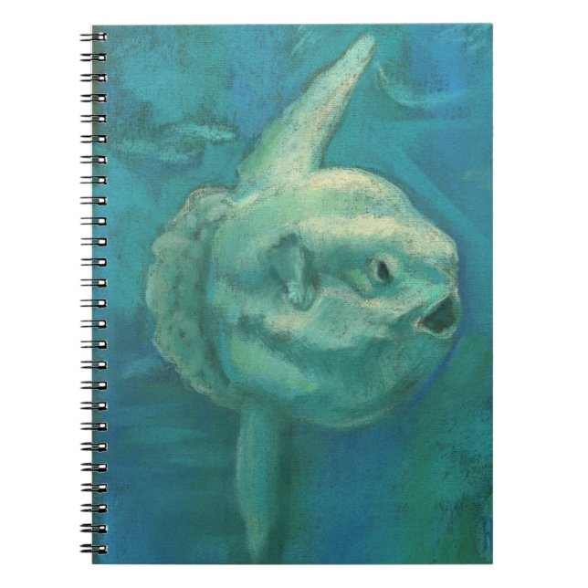 Sun Fish, Mola Mola Ocean Underwater Animals Art Notebook (Front)