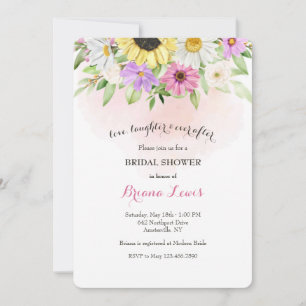 Sun Flower and Daisies Invitation