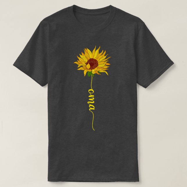 Sun Flower Cute Oma Sorority Christmas Tee (Design Front)