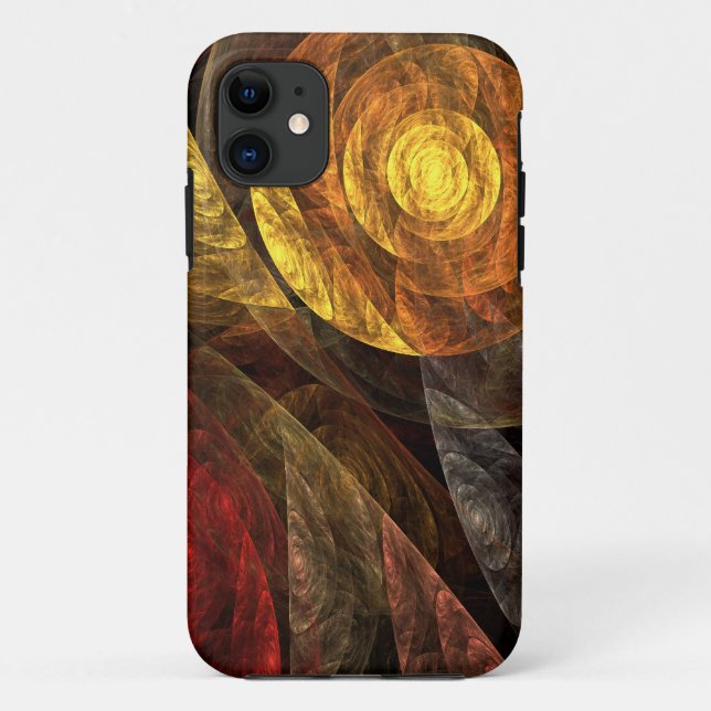 Sun Flower Floral Modern Abstract Art Pattern Case-Mate iPhone Case (Back)