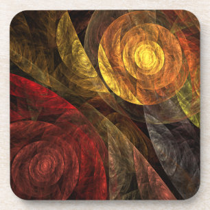 Sun Flower Floral Modern Abstract Art Pattern Coaster