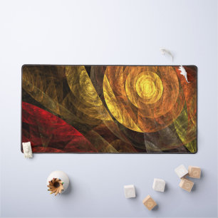 Sun Flower Floral Modern Abstract Art Pattern Desk Mat
