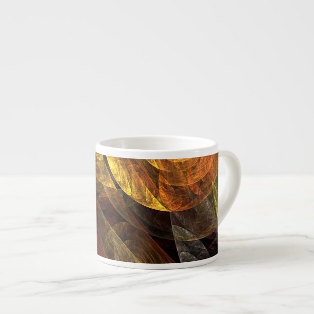 Sun Flower Floral Modern Abstract Art Pattern Espresso Cup (Front Right)