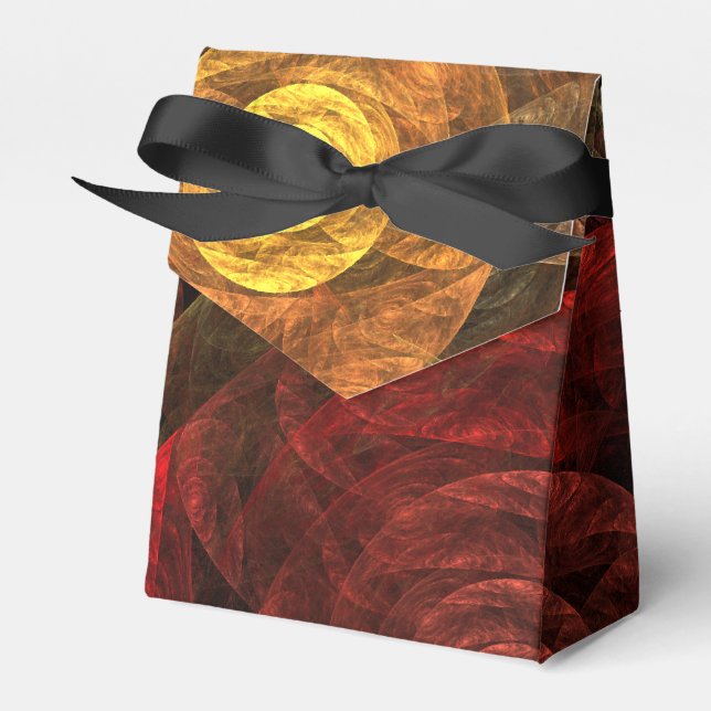 Sun Flower Floral Modern Abstract Art Pattern Favor Box (Front Side)