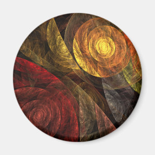Sun Flower Floral Modern Abstract Art Pattern Magnet