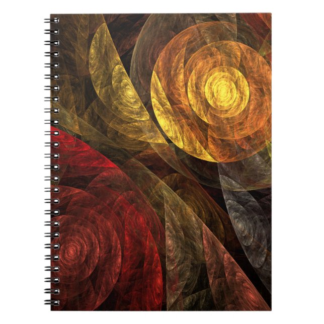 Sun Flower Floral Modern Abstract Art Pattern Notebook (Front)