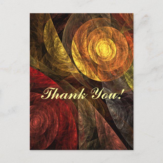 Sun Flower Floral Modern Abstract Art Pattern Postcard (Front)