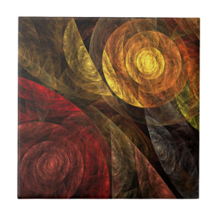 Sun Flower Floral Modern Abstract Art Pattern Tile