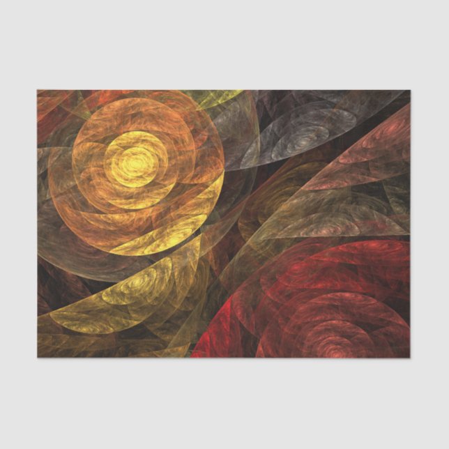 Sun Flower Floral Modern Abstract Art Pattern Tissue Paper (Front)