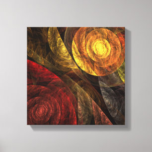 Sun Flower Floral Modern Abstract Black and White Canvas Print