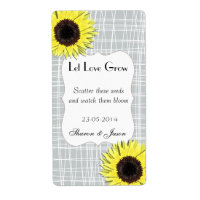 Sun Flower Seed Packet Étiquettes laisser l'amour