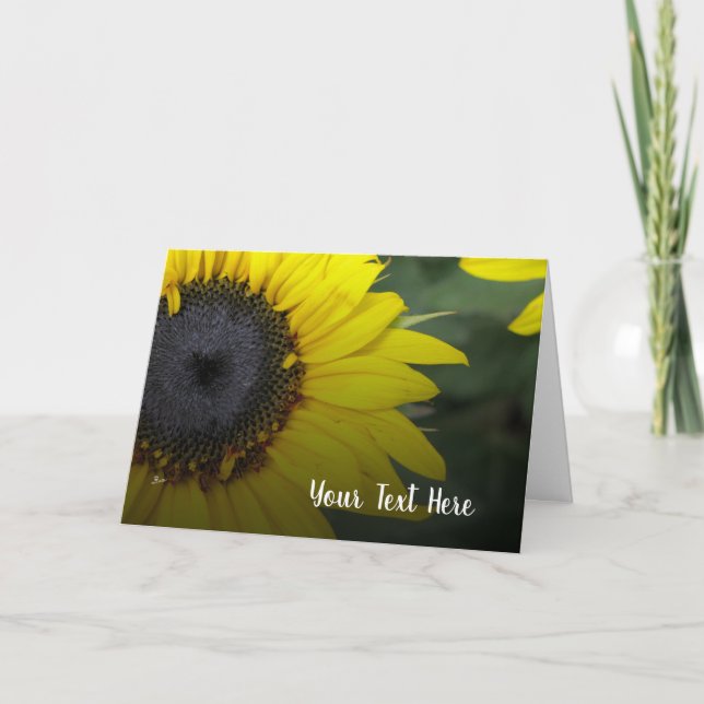 Sun Flower yellow garden flower Personalized Card (Front)