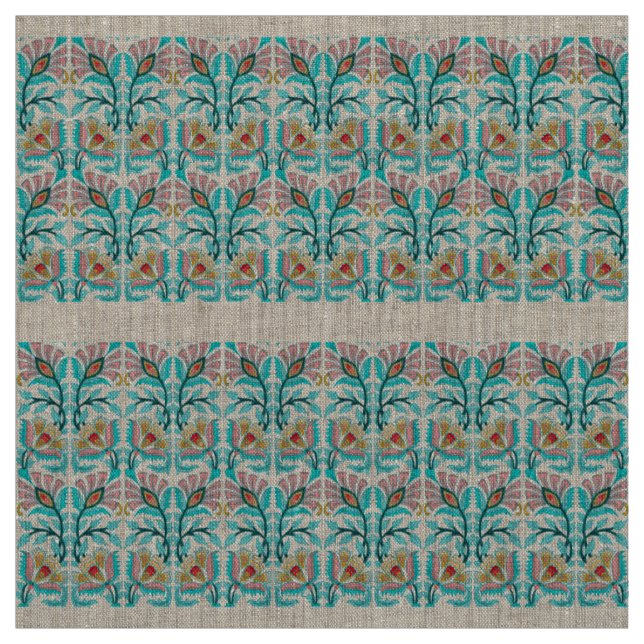 Sun flowers floral print fabric (Swatch)