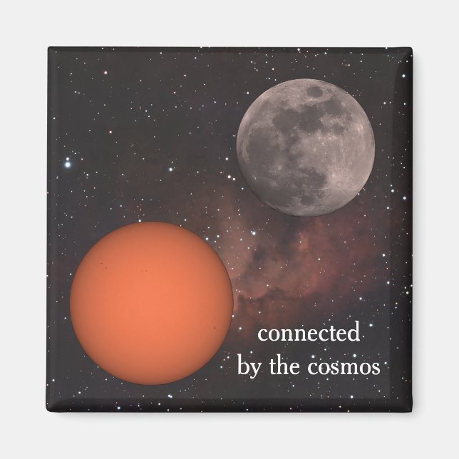 sun, full moon, Nebula  Magnet (Front)