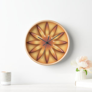 Sun. Geometric gradient element. Clock