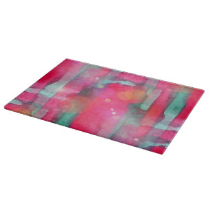 Sun glare abstract painted watercolor cutting board
