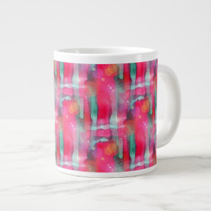 Sun glare abstract painted watercolor large coffee mug
