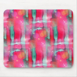 Sun glare abstract painted watercolor mouse pad